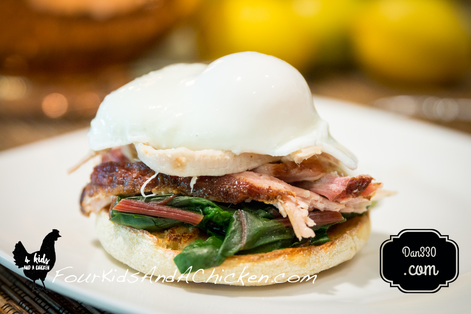 Pulled Pork Eggs Benedict Recipe - Four Kids And A Chicken